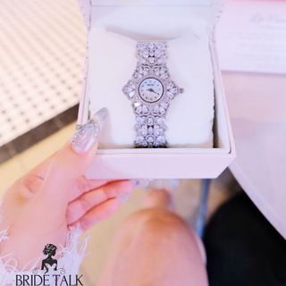 ĐỒNG HỒ NỮ CHÍNH HÃNG BRIDE TALKK HOA TUYẾT ĐÍNH ĐÁ FULLBOX HÃNG