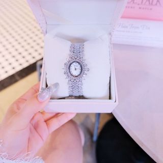 ĐỒNG HỒ NỮ CHÍNH HÃNG BRIDE TALKK HỘT XOÀI VIỀN LÁ ĐÍNH ĐÁ FULLBOX HÃNG
