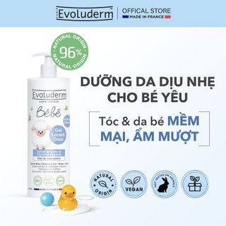 Gel tắm gội toàn thân cho bé Evoluderm chính hãng 500ml