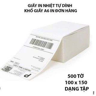 Giấy in nhiệt A6 dạng tệp 500tờ