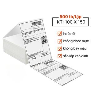 Giấy in nhiệt A6 dạng tệp 500tờ