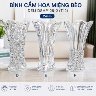 BÌNH CẮM HOA MIỆNG BÈO 24CM DELI DSHP128-2 (T12)