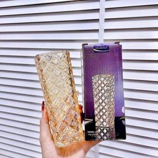 BÌNH CẮM HOA THUỶ TINH VUÔNG HỔ PHÁCH 16cm DELI HP27-3 (T24)