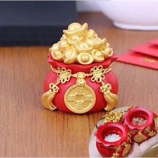 HỦ ĐỰNG MUỐI GẠO TÀI LỘC MÀU ĐỎ