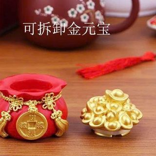 HỦ ĐỰNG MUỐI GẠO TÀI LỘC MÀU ĐỎ