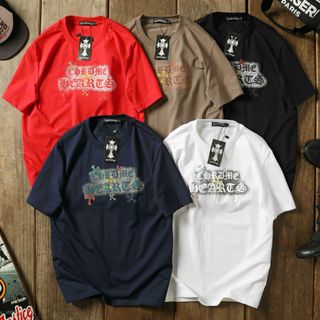 Mẫu áo thun CHROME HEARTS đang hot ss26. Logo in phồng.