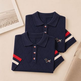 ÁO LEN DỆT KIM POLO NAVY CAO CẤP - LOCAL BRAND