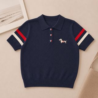 ÁO LEN DỆT KIM POLO NAVY CAO CẤP - LOCAL BRAND