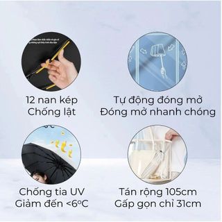 DÙ CHE NẮNG, MƯA 24 NAN CHỐNG TIA UV (T60)