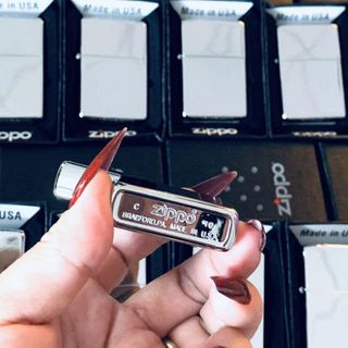 BẬT LỬA ZIPPO BẠC XỊN MADE IN USA