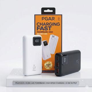 SDP PGAR (G520) 20,000mAh - (Thân vỏ Kèm theo 2 cáp lightning+Type-C) (Cổng Type-C = in/out, Sạc nhanh)