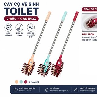 CÂY CỌ VỆ SINH TOILET 2 ĐẦU CÁN INOX (T200)