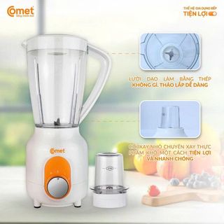 MÁY XAY SINH TỐ 2 CỐI 1,5 Lít COMET CM9955 (T6) - CỐI NHỰA KHÁNG VỠ