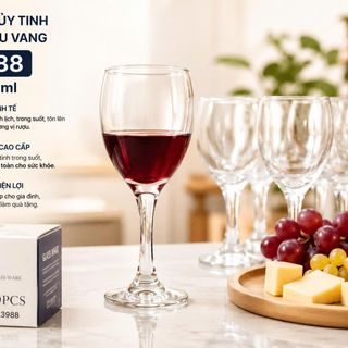 BỘ 6 LY THUỶ TINH UỐNG RƯỢU VANG 95ml GL3988 (T12)