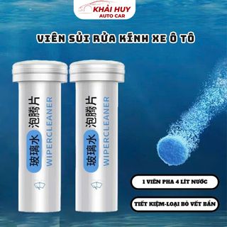 (BÁN SỈ) Viên Sủi Rửa Kính Ô Tô Đậm Đặc – Lọ 15 Viên, 1 Viên Pha 4L Nước, Làm Sạch Kính Lái, Tẩy Ố Vết Bẩn
