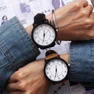 Đồng Hồ Mặt Gỗ Phong Cách Retro Hàn Quốc ĐH35