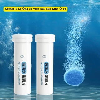 (BÁN SỈ) Viên Sủi Rửa Kính Ô Tô Đậm Đặc – Lọ 15 Viên, 1 Viên Pha 4L Nước, Làm Sạch Kính Lái, Tẩy Ố Vết Bẩn