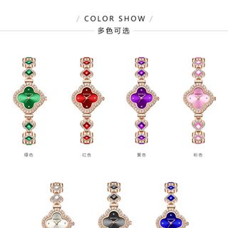 Đồng Hồ Nữ Đính Đá Xanh Ngọc Sang Trọng ĐH24