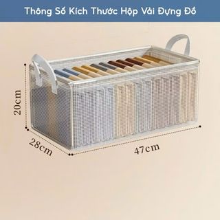 GIỎ LỨƠI ĐỰNG ĐỒ XẾP GỌN (47x28x20)cm