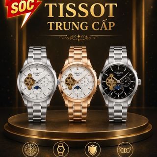 SĂN SALE ĐỒNG HỒ NAM TRUNG CẤP TÍSOC AUTOMATIC DÂY THÉP LỘ ĐÁY