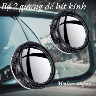 (BÁN SỈ) Cặp 2 Gương Cầu Lồi Ô Tô Gắn Kính Hậu Có Đế Hút Cân Không Chắc Chắn, Xoay 360 Độ Xóa Điểm Mù, Không Bám Nước khaihuyauto
