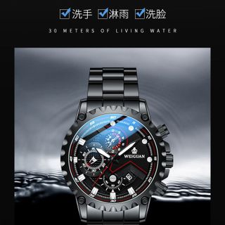 Đồng Hồ Nam WEIGUAN Black Racer – Chronograph Thể Thao Cao Cấp ĐH8