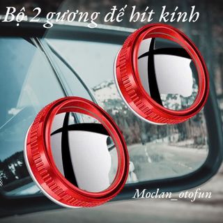 (BÁN SỈ) Cặp 2 Gương Cầu Lồi Ô Tô Gắn Kính Hậu Có Đế Hút Cân Không Chắc Chắn, Xoay 360 Độ Xóa Điểm Mù, Không Bám Nước khaihuyauto