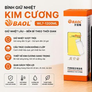 BÌNH GIỮ NHIỆT KIM CƯƠNG BAOL WL7-1200ml (T30)