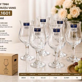 BỘ 6 LY THUỶ TINH POCO 360ml DELI GL1601 (T8)