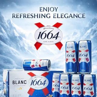 Bia 1664 Kronenbourg Blanc_24 lon_ 330ml-[ Ship Siêu Tốc HCM ]