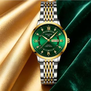 Đồng Hồ RINGFOS Emerald Gold – Mặt Xanh Lục Sang Trọng ĐH7