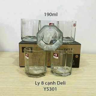 BỘ 6 LY THỦY TINH 8 CẠNH 190ML Y5301 (T12)