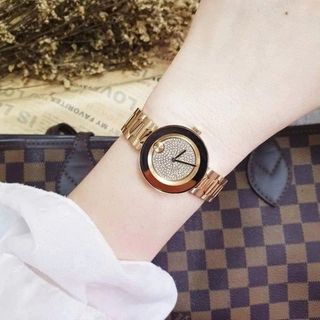 ĐỒNG HỒ NỮ CAO CẤP MOVODA BOLD DÂY THÉP MẶT FULL HỘT
