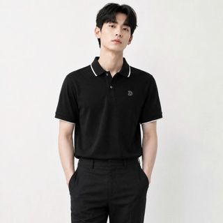 ÁO POLO NAM PHỐI BO DORMAX.   Chất vải CVC cao cấp dày dặn, mắt dệt tinh tế giúp giữ form áo cực tốt.