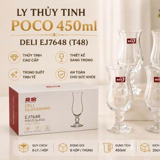 LY THUỶ TINH POCO 450ml DELI EJ7648 (T48)