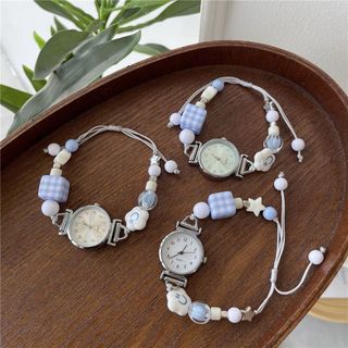 Đồng Hồ Nữ Vòng Tay Hạt Pastel Dễ Thương ĐH51