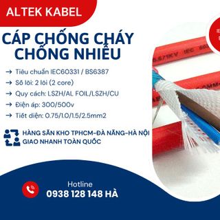 Cáp chống cháy chống nhiễu Altelk Kabel đạt tiêu chuẩn IEC60331 - BS6387