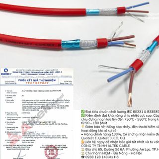 Cáp chống cháy chống nhiễu Altelk Kabel đạt tiêu chuẩn IEC60331 - BS6387
