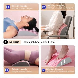 Dụng Cụ Massage Giãn Cơ 3 Trong 1, Hỗ Trợ Chỉnh Tư Thế Ngồi Đúng - Giảm Đau Lưng - Mỏi Cột Sống Tiện Dụng