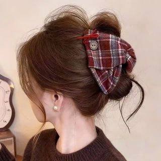 GẤP TÓC TAM GIÁC KẺ SỌC ĐÍNH CÚC