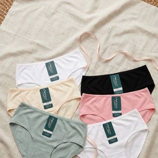 Quần lót nữ cotton trơn VATINA 051 thoáng khí hút ẩm chất liệu an toàn với cho phụ nữ