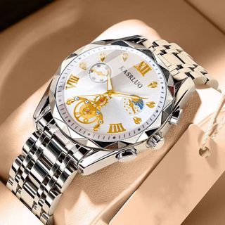 Đồng Hồ Nam KASRLUO Luxury Gold Silver ĐH40