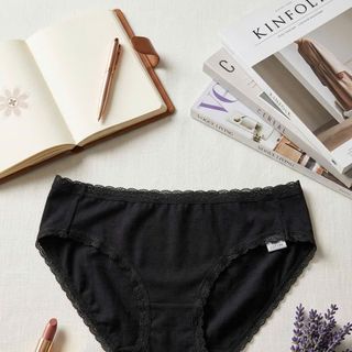 Quần lót cotton mềm mại phối viền ren xinh xắn phong cách tiểu thư phù hợp tuổi dậy thì Vatina Q054