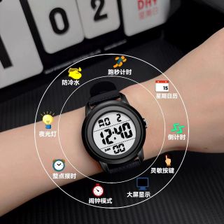 Đồng Hồ Điện Tử Nam Sport Digital Black ĐH48