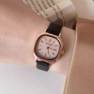 Đồng Hồ Nữ Mặt Vuông Rose Gold Elegant ĐH55