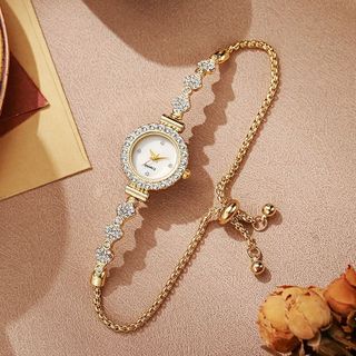 Đồng Hồ Nữ Đính Đá Luxury Crystal Bracelet ĐH37