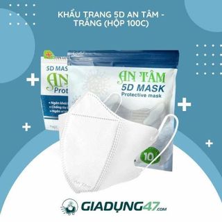 10 chiếc Khẩu Trang 5D An Tâm TRẮNG