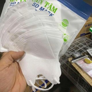 10 chiếc Khẩu Trang 5D An Tâm TRẮNG