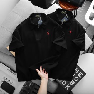 Polo nam.   Chất vải dệt cotton dày mịn.