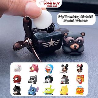 (BÁN SỈ) Sáp Thơm Ô Tô Hoạt Hình Cài Cửa Gió Điều Hòa, Nước Hoa Xe Hơi Khử Mùi Khuếch Tán Hương Thơm